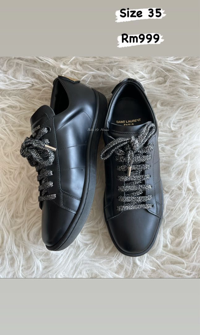 Saint Laurent Black Classic Sneakers Luxury Sneakers Footwear