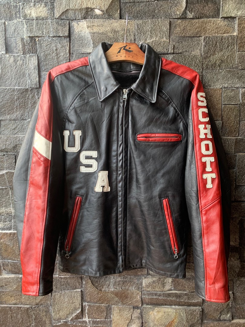 SCHOTT N.Y.C 441 leather jacket made in USA . motorcycle bikers