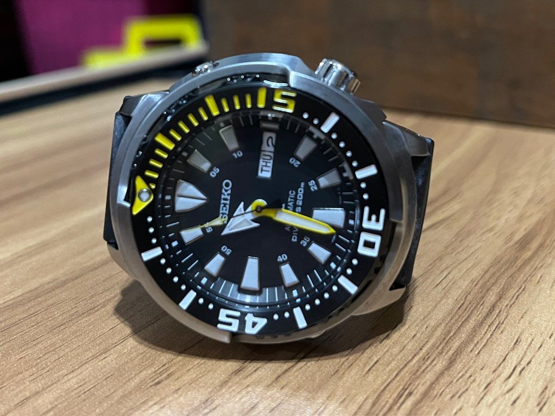 Seiko Baby Tuna Yellowfin Tuna SRP639K1 Men s Fashion Watches