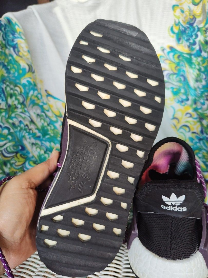 Sepatu Pharrell X Adidas NMD Hu Trail Holi 'Equality', Fesyen Pria, Sepatu  , Sneakers di Carousell