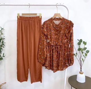 Setelan bahan rayon diamond, adem LD 114. Muat sampai bb 70an