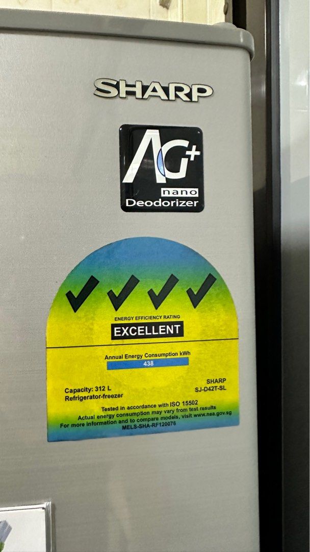 Sharp Refrigerator (Preloved), TV & Home Appliances, Kitchen Appliances