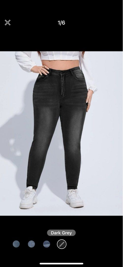 Cheap plus size black sale jeans