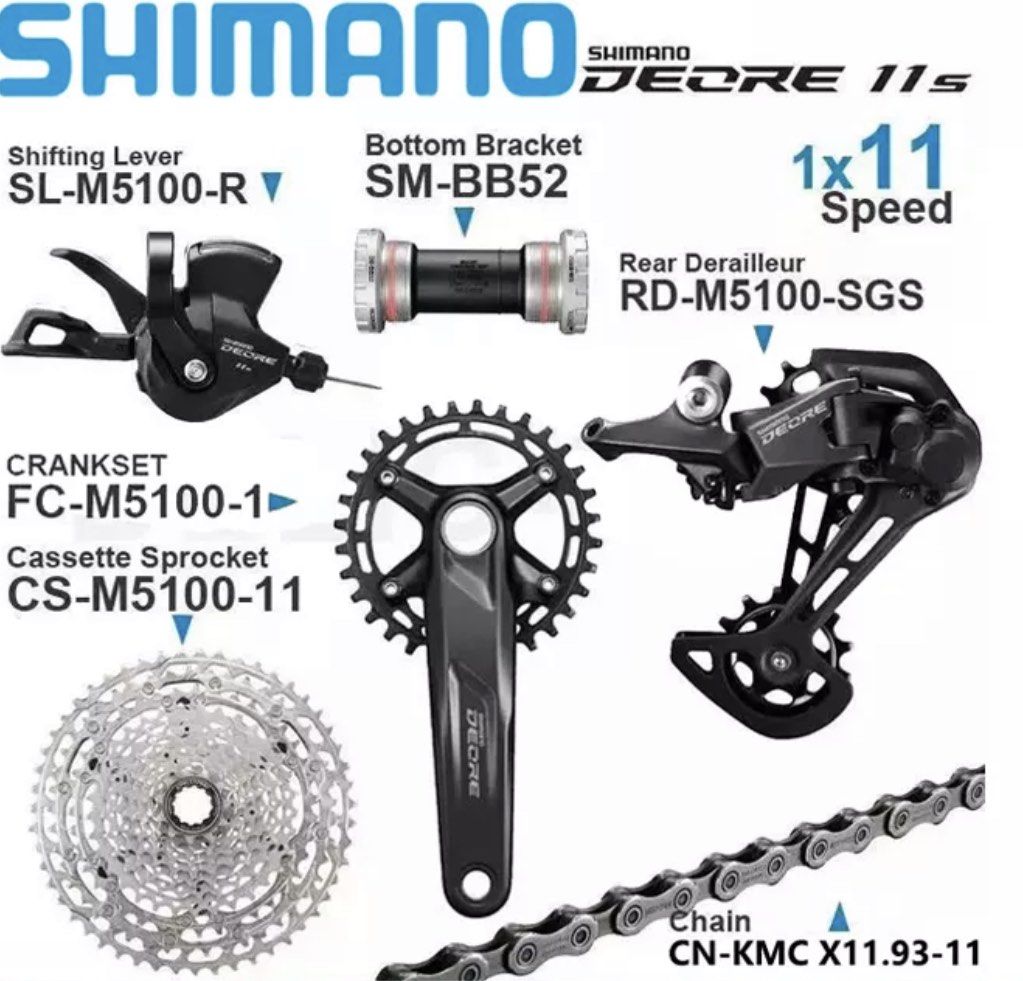 Shimano Deore 11 Speed Groupset Sports Equipment Bicycles