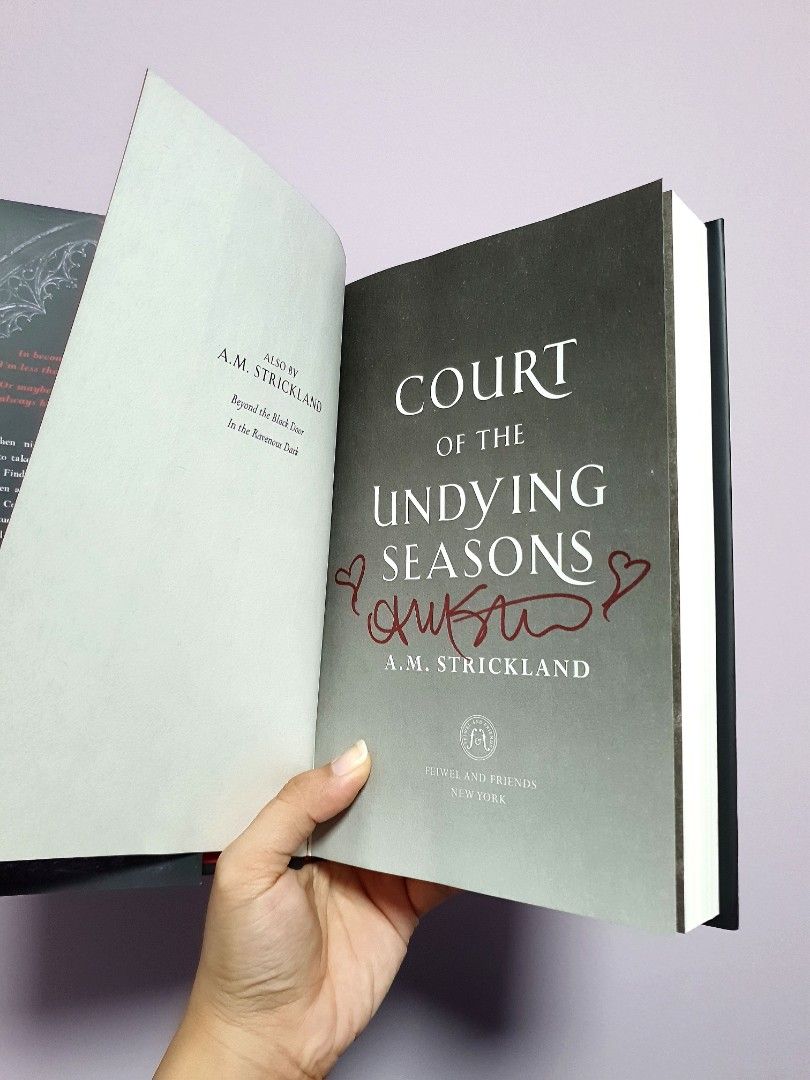 SIGNED Court of the Undying Seasons Hobbies Toys Books Magazines