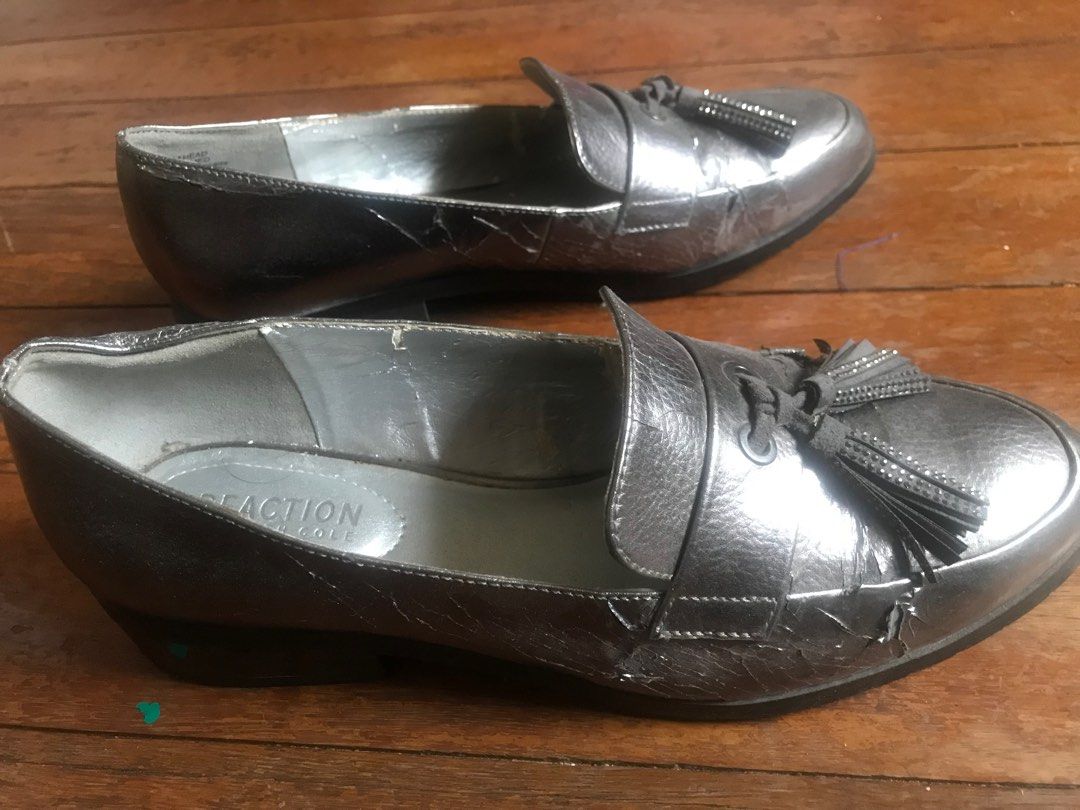 loafers with silver buckle