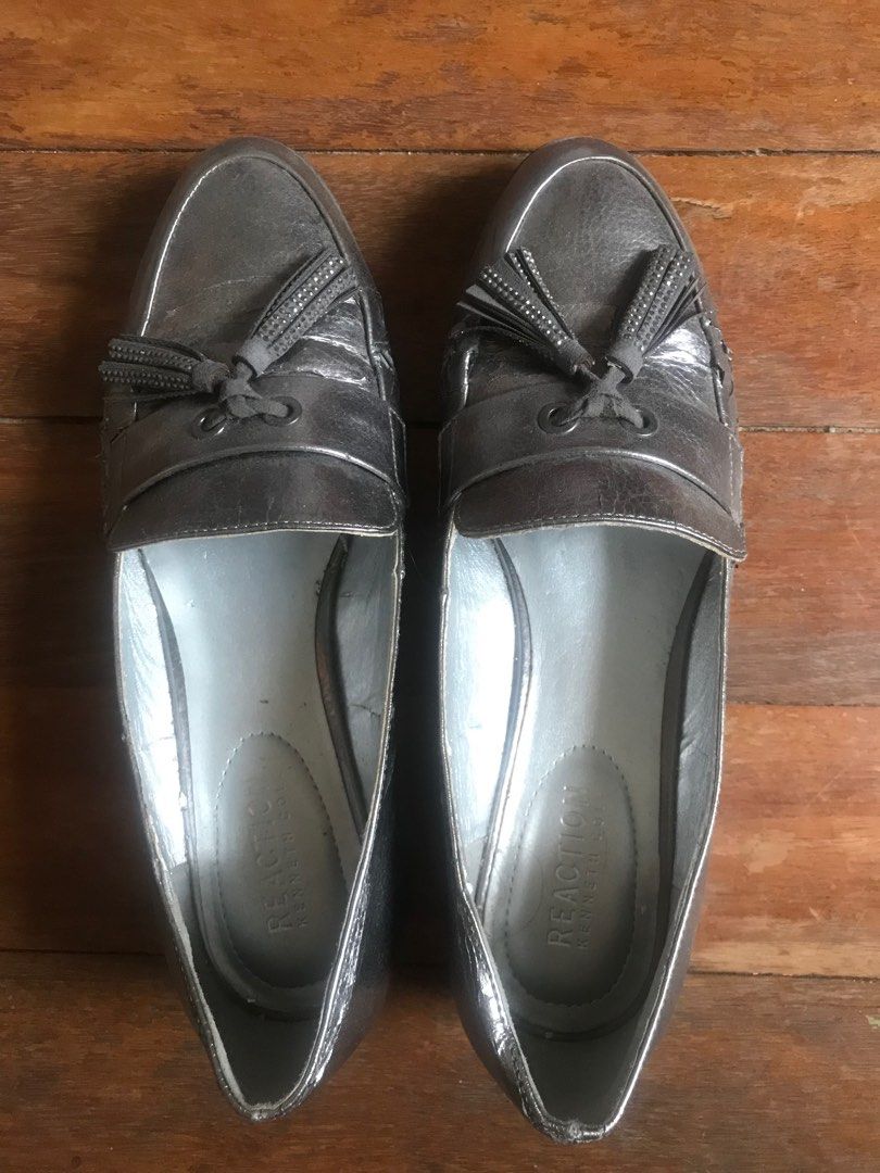loafers with silver buckle