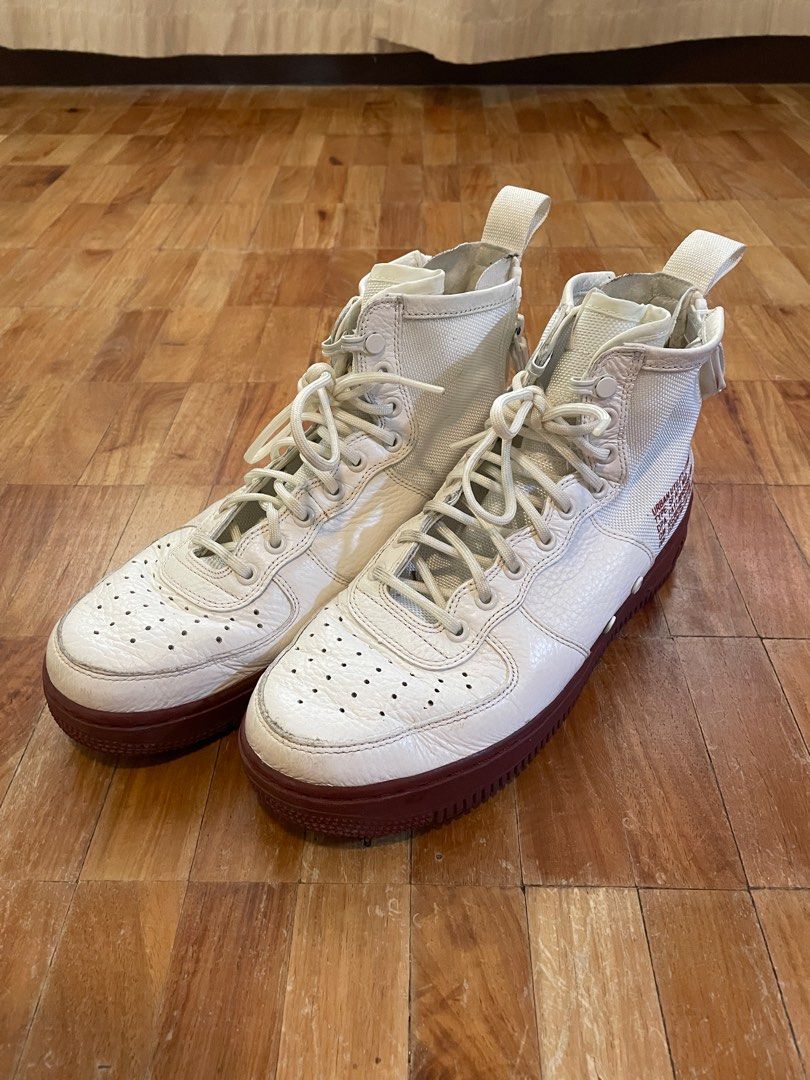 Size 9 Nike SF Air Force 1 Mid Ivory Mars Stone No belts box