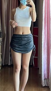 Skort gray sexy short skirt
