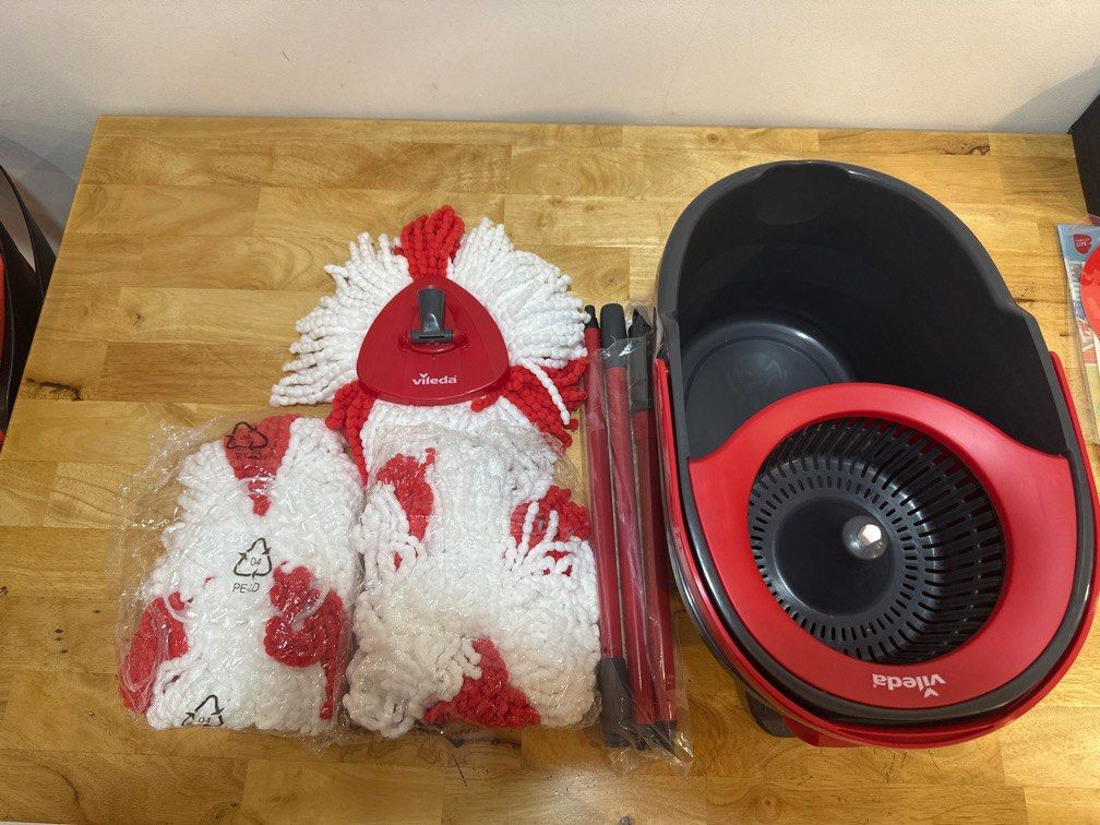 Vileda Spinning mop bucket and mop, TV & Home Appliances, Vacuum