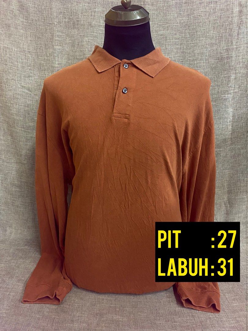 St. John s Bay Long Sleeve Collar Tshirt Men s Fashion Tops