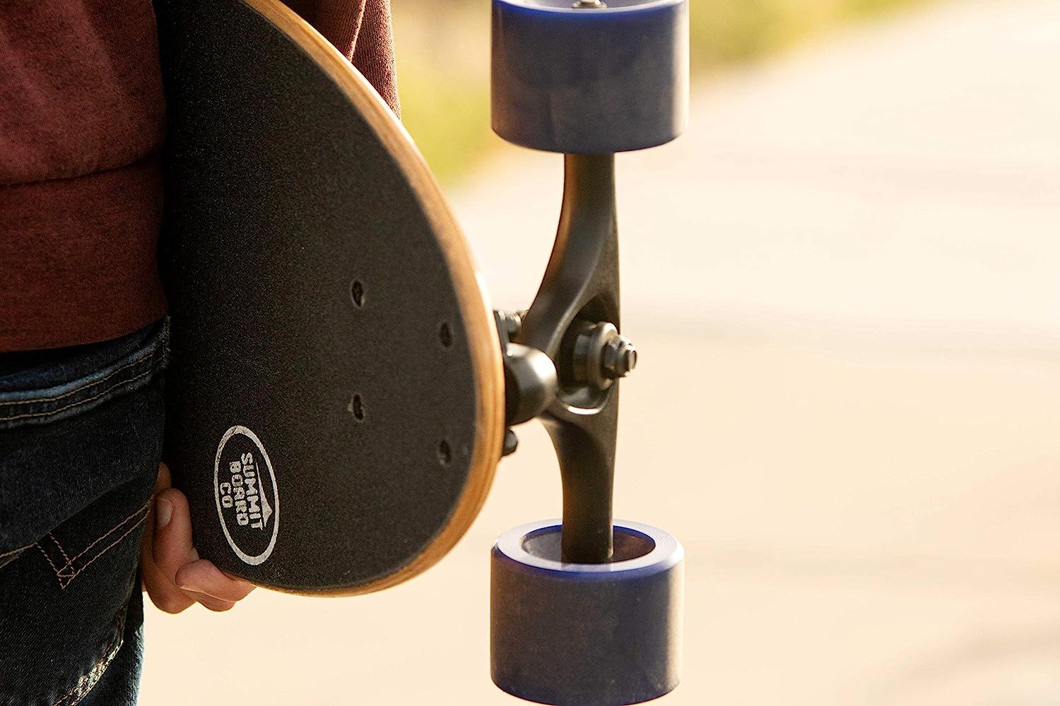 Summit Board Co Short Longboard Skateboard Deck with Precision Bearings