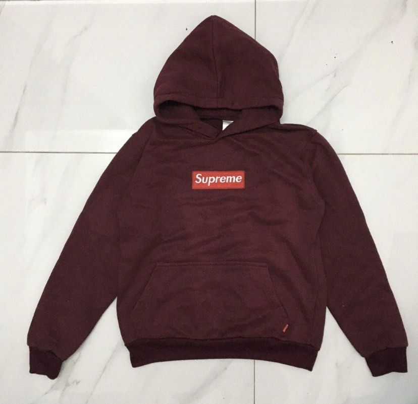 Supreme maroon box logo deals