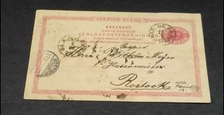 1893 Sweden Sverige Post Card Very Rare