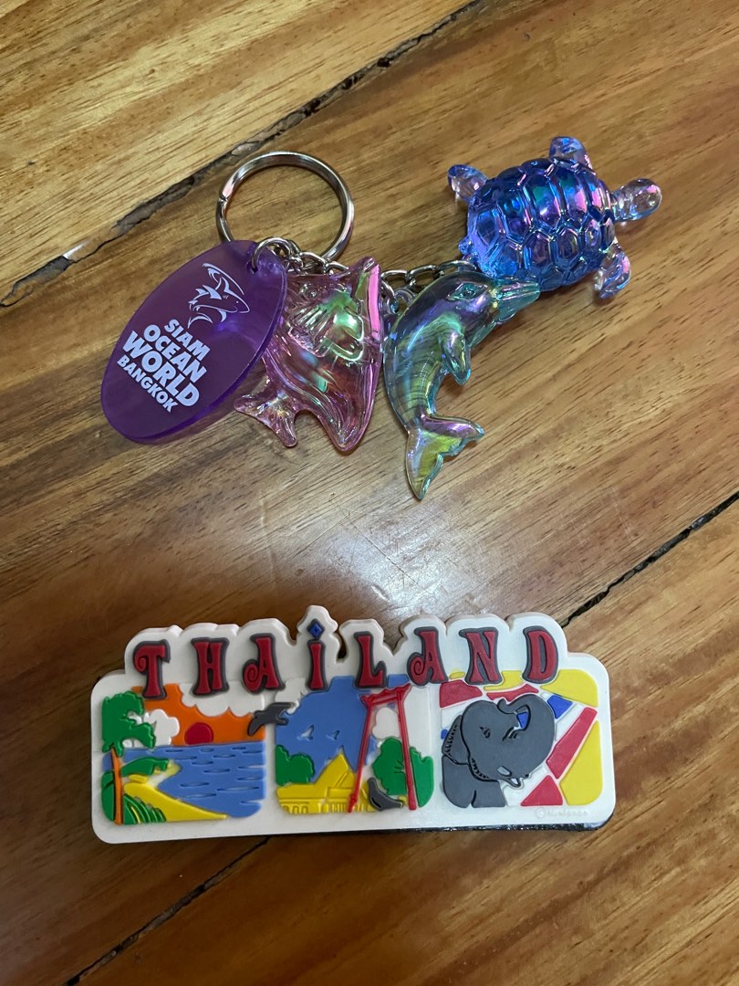 Thailand Bangkok Siam Ocean World Keychain and Thailand Fridge