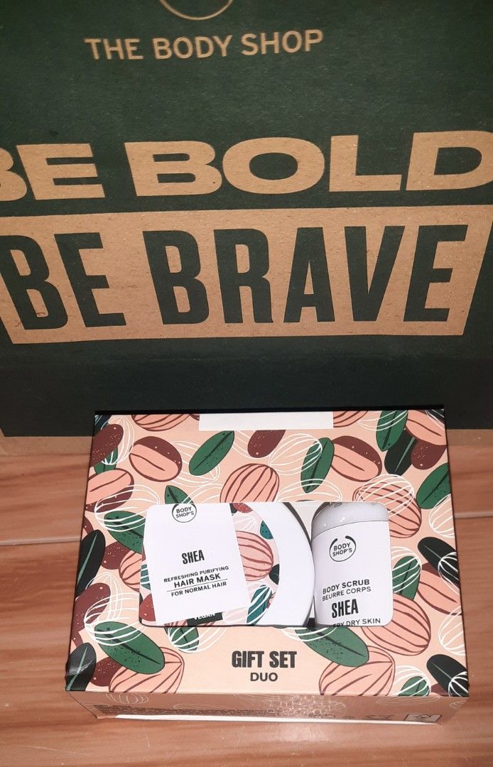 The body shop shea gift set duo box 2in1 take all on Carousell