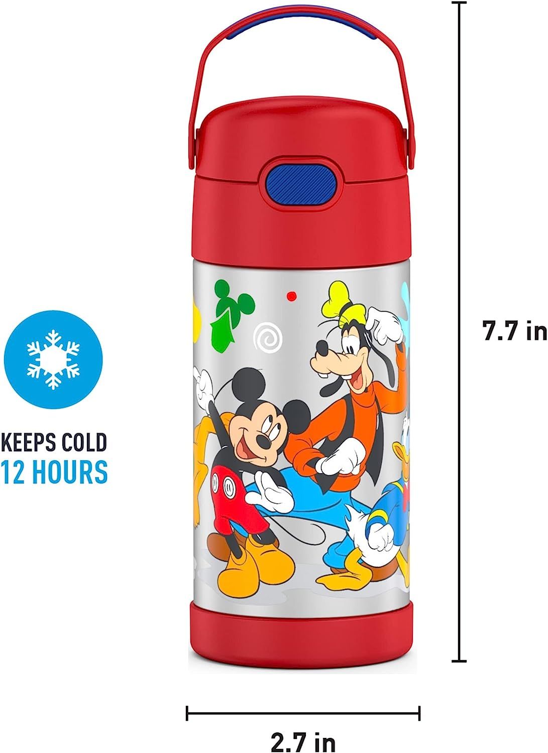 Thermos 16 oz. Kid's Funtainer Vacuum Insulated Stainless Steel Water  Bottle