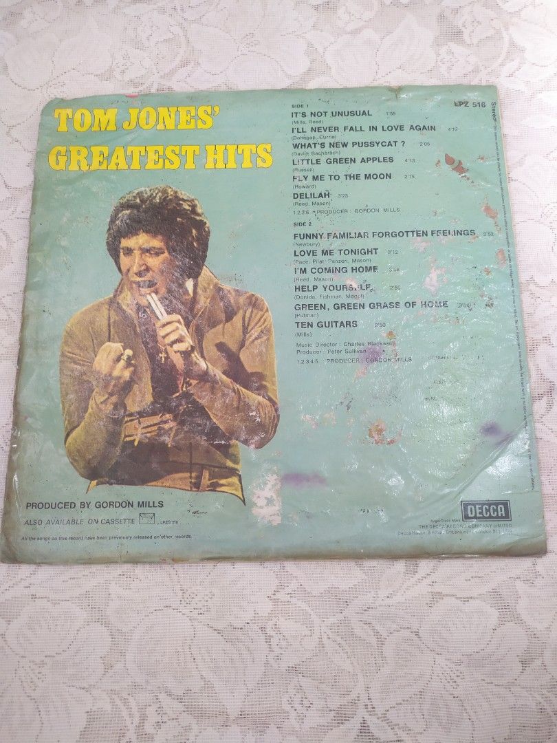 Tom Jones Greatest Hits Lp Vinyl Plaka On Carousell 