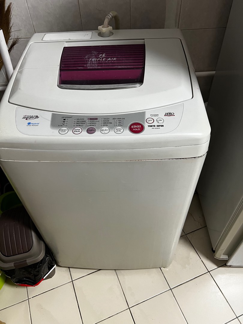 Toshiba Triple Air Super Spin Dry Washing Machine 7.5kg, TV & Home