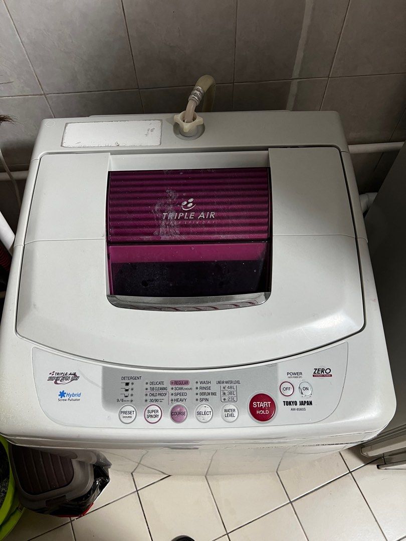 Toshiba Triple Air Super Spin Dry Washing Machine 7.5kg, TV & Home