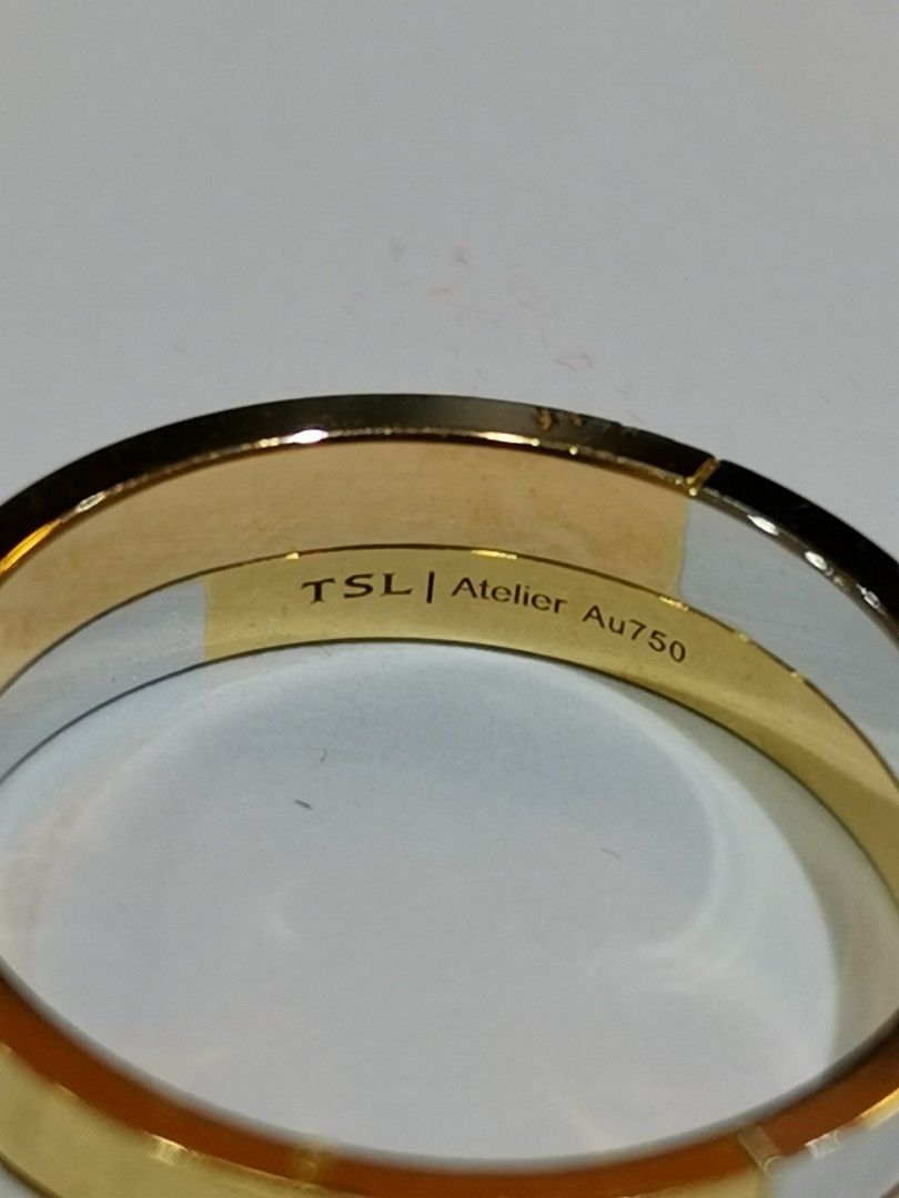 TSL 3Tone 750 Gold Diamond Ring