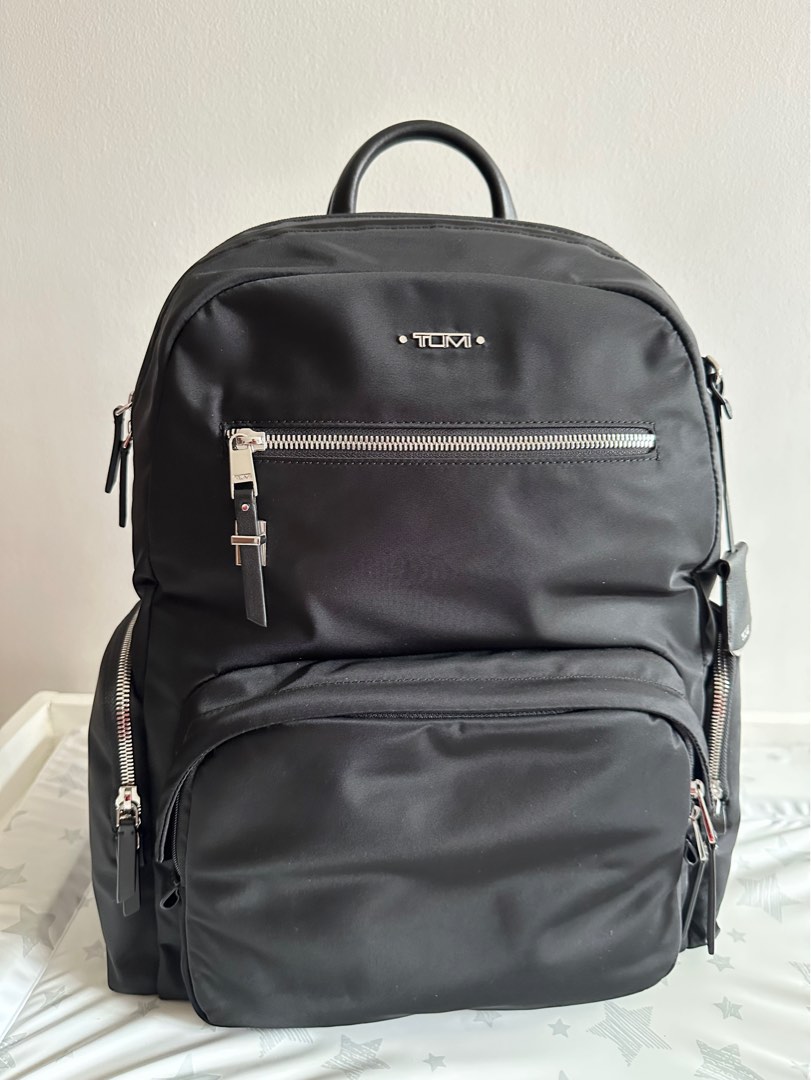 TUMI Carson Backpack Silver Zippers, Women's Fashion, Bags & Wallets