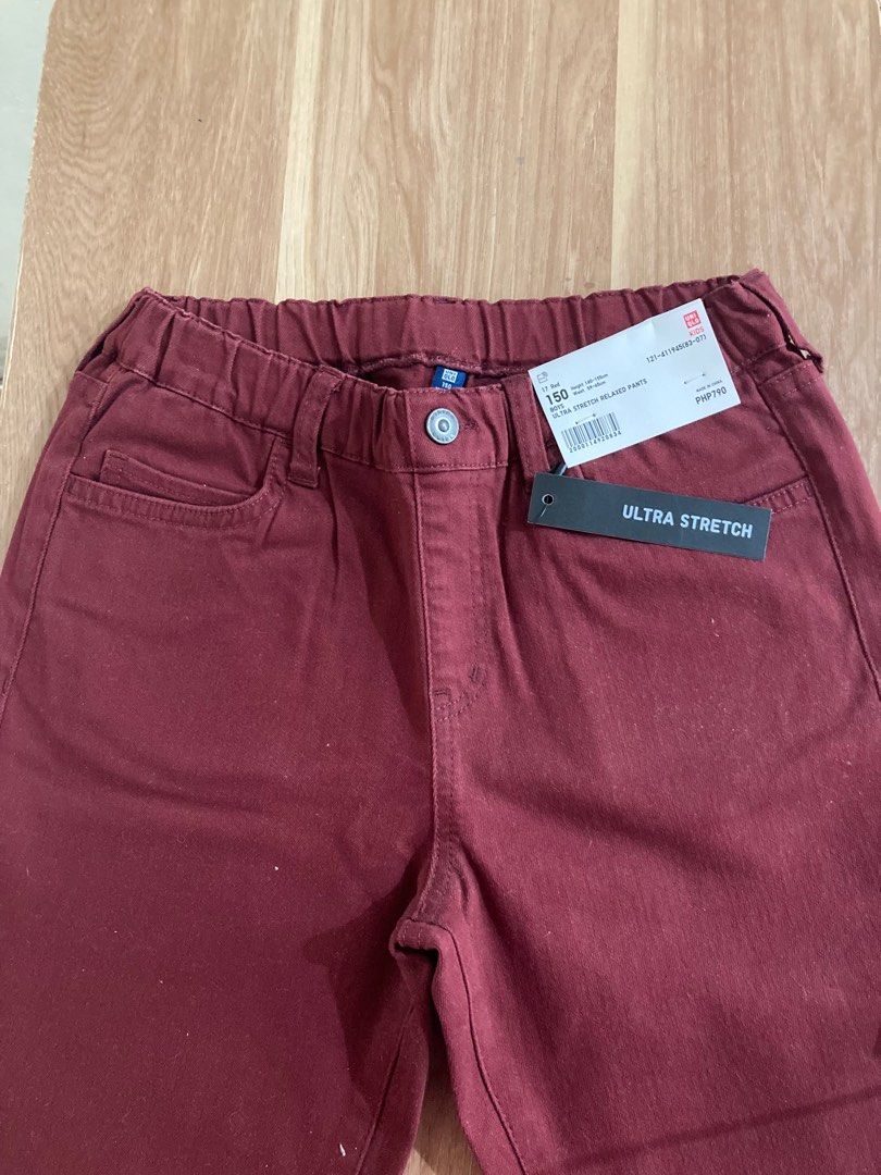 Uniqlo Pants (Category: Babies & Kids Fashion) located in Manila. Submitted by franpan (Listing ID 1237874330, Image 1). Description: For sale Brand new with tag Size 150 Shipping: LBC or J&T Payment: Gcash Message me for inquiries .