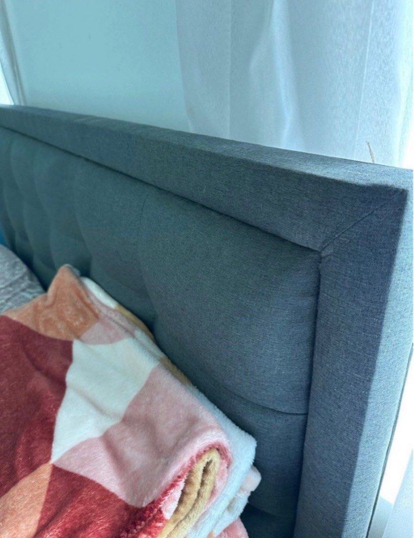 unused harvey norman quren bed with storage, Furniture & Home Living