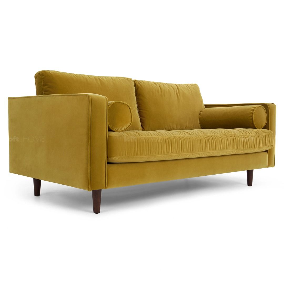 Velvet Sofa 2 Seater Gold SCOTT, Furniture & Home Living, Furniture