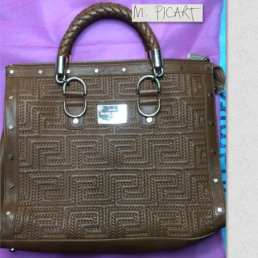 Versace Grecca Quilted Handbag (Category: Tote Bags) located in Legazpi City. Submitted by brandedstuffphl (Listing ID 1237716987, Image 1). Description: Grecca quilted handbag.