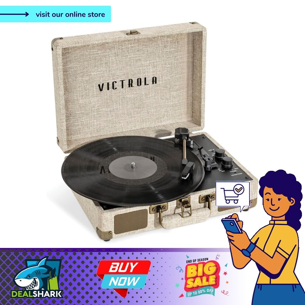 Victrola Journey+ Signature Bluetooth Suitcase Record Player, Hobbies