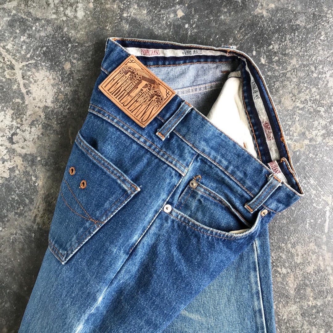 Vintage Ferre Straight Cutting Jeans, Men's Fashion, Bottoms, Jeans on