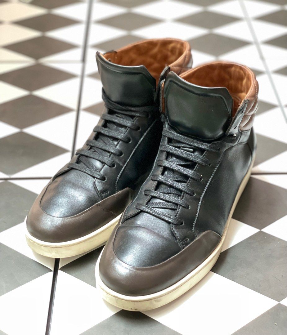 Mens leather high tops on sale