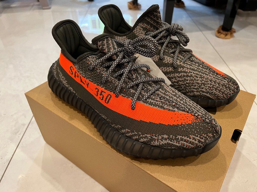 Yeezy 350 hotsell gris et orange