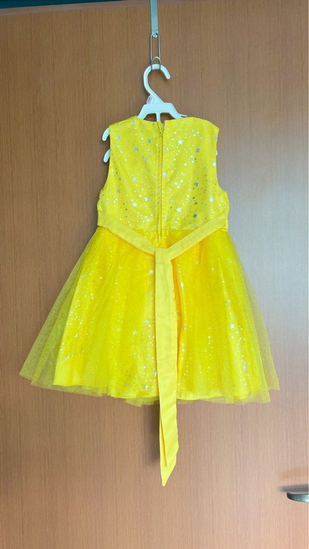 Yellow Tulle Dress Girls 34 years old, Babies & Kids, Babies & Kids