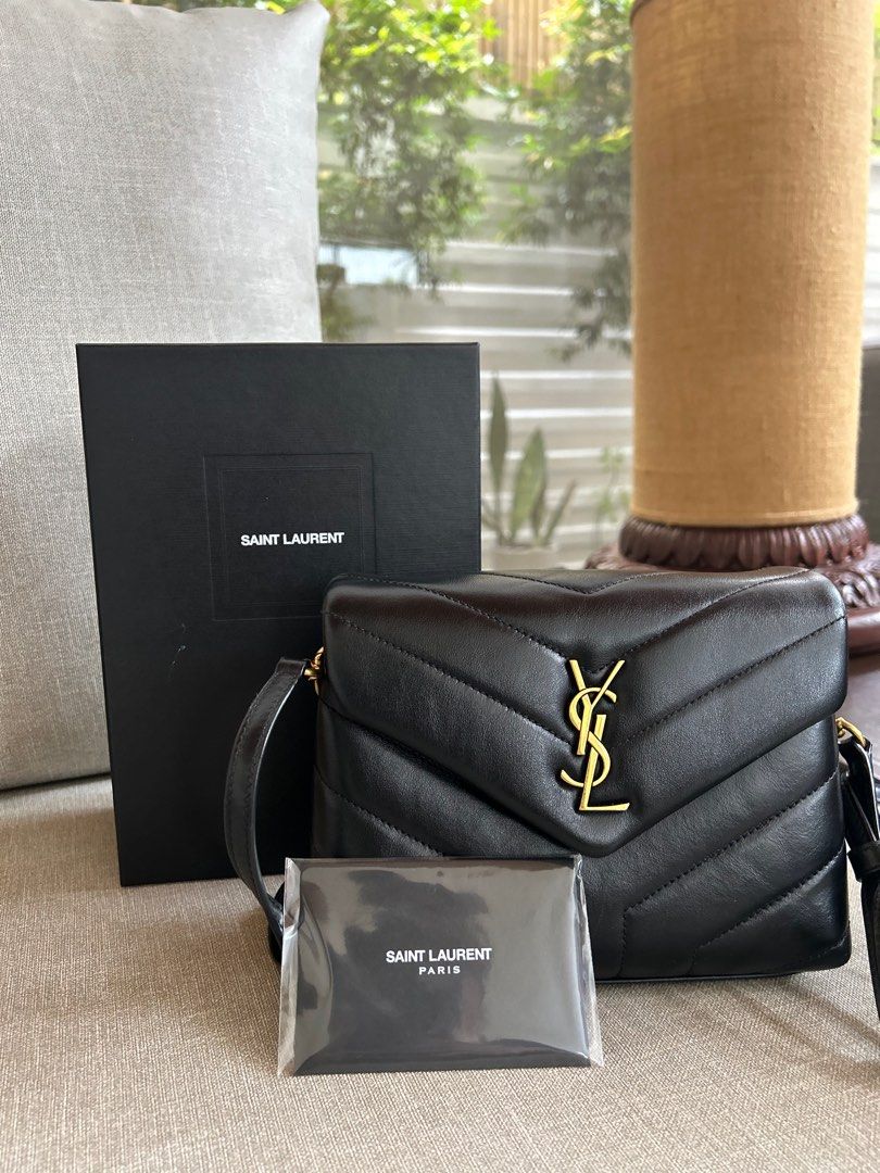 YSL Pouch Monogramme Vitello Piumotto