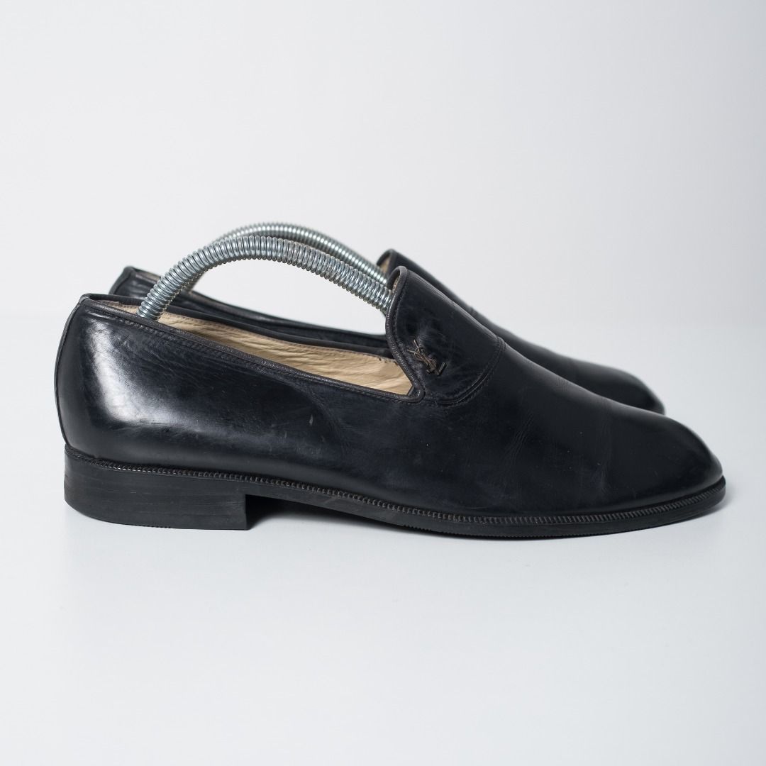 Yves Saint Laurent Leather Slip On YSL, Men's Fashion, Footwear