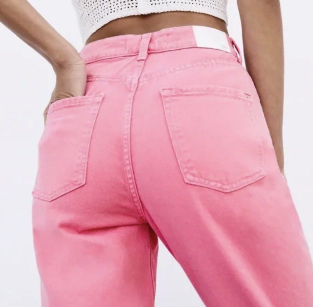 ZARA pink mom jeans Women s Fashion Bottoms Jeans Leggings
