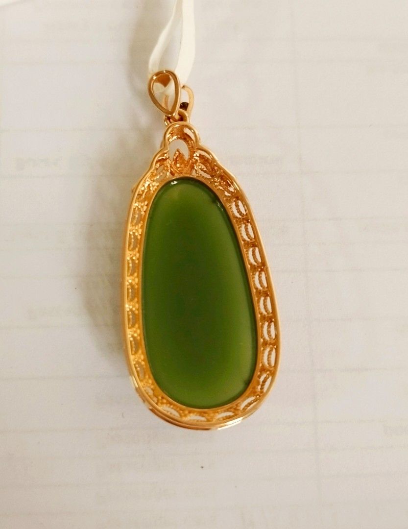 18k gold purely nature Jade Pendant Women s Fashion Jewelry