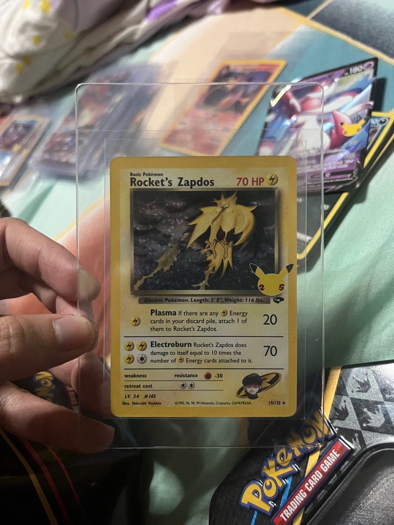 rocket's zapdos pokemon card value - - 15/132 attach 1 of them to Rockets Zapdos 2000 Nintendo Pokemon Gym Challenge