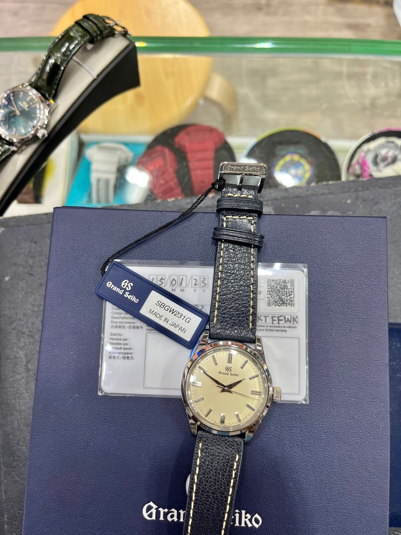 抵玩二手中古幾個月錶Grand Seiko SBGW231 奶面大三針手動上鍊37.3mm 