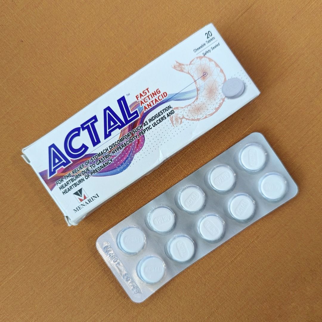 ACTAL Fast Acting Antacid Tablets, Health & Nutrition, Health
