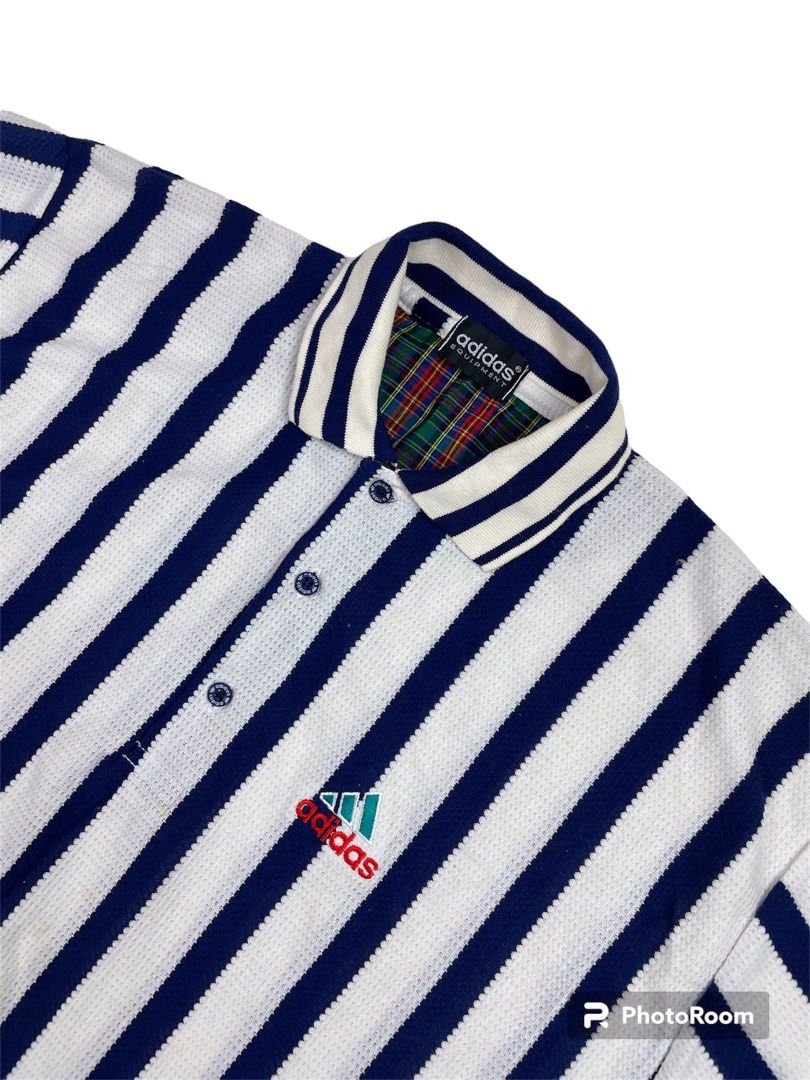 Adidas Equipment Striped Polo Shirt Men s Fashion Tops Sets