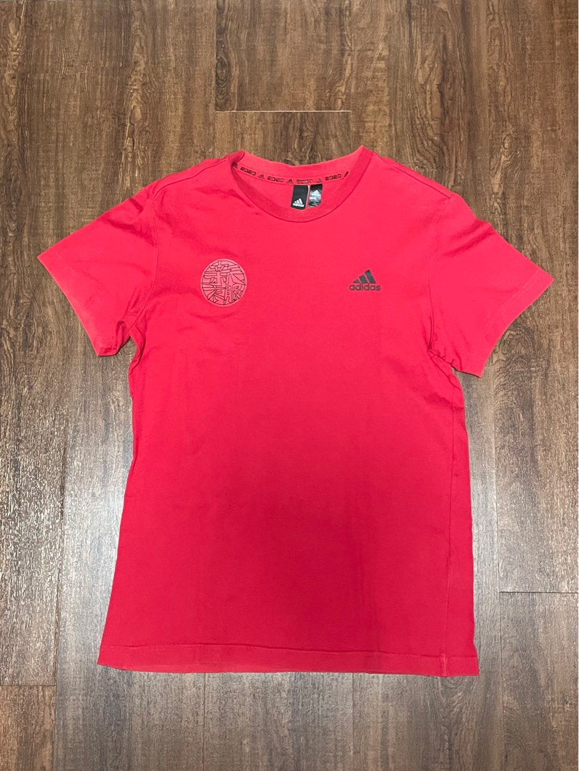 Red on sale adidas shirt