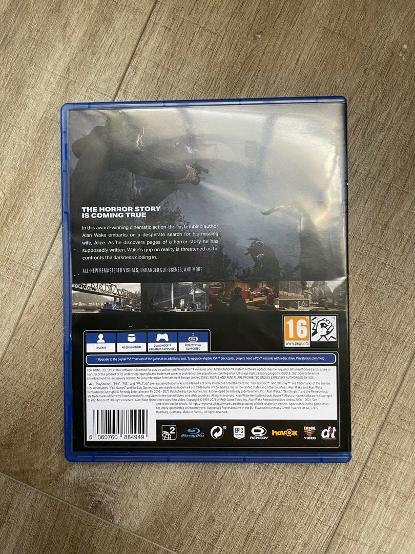 Alan Wake PS4, Video Gaming, Video Games, PlayStation on Carousell