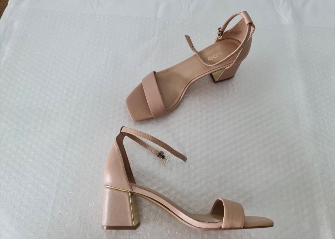 Aldo beige block heels