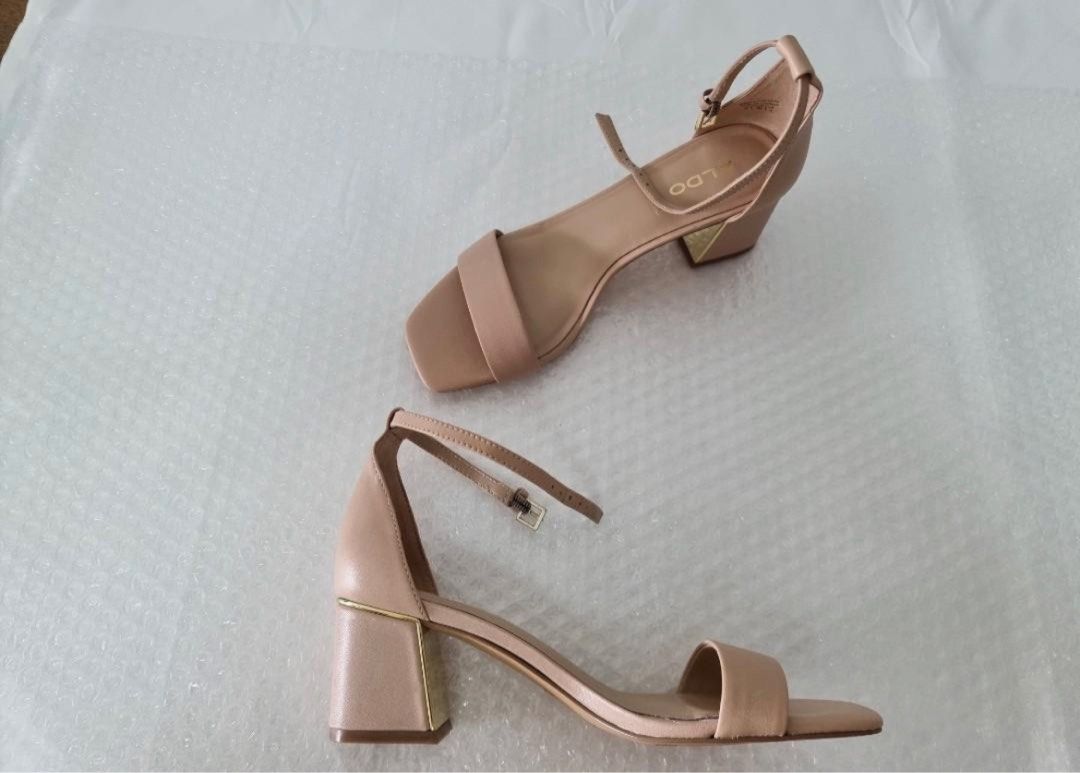 Aldo nude outlet block heels
