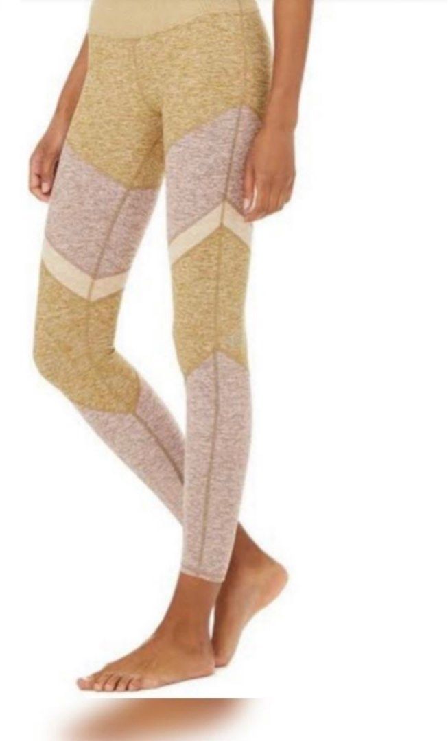 Alo yoga Soft 7/8 Highwaist Colorblock Leggings Small and Medium