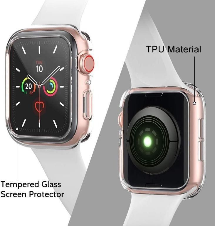 amBand Soft TPU Clear Case For iWatch 38mm with Built in Tempered