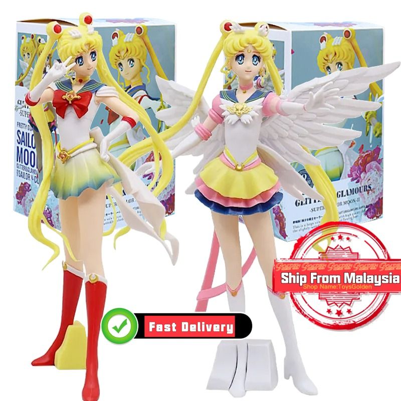 Anime Super Sailor Moon Tsukino Usagi Action Figure 23cm PVC Collectible  Model Toy Dolls Gift, Hobbies & Toys, Toys & Games on Carousell